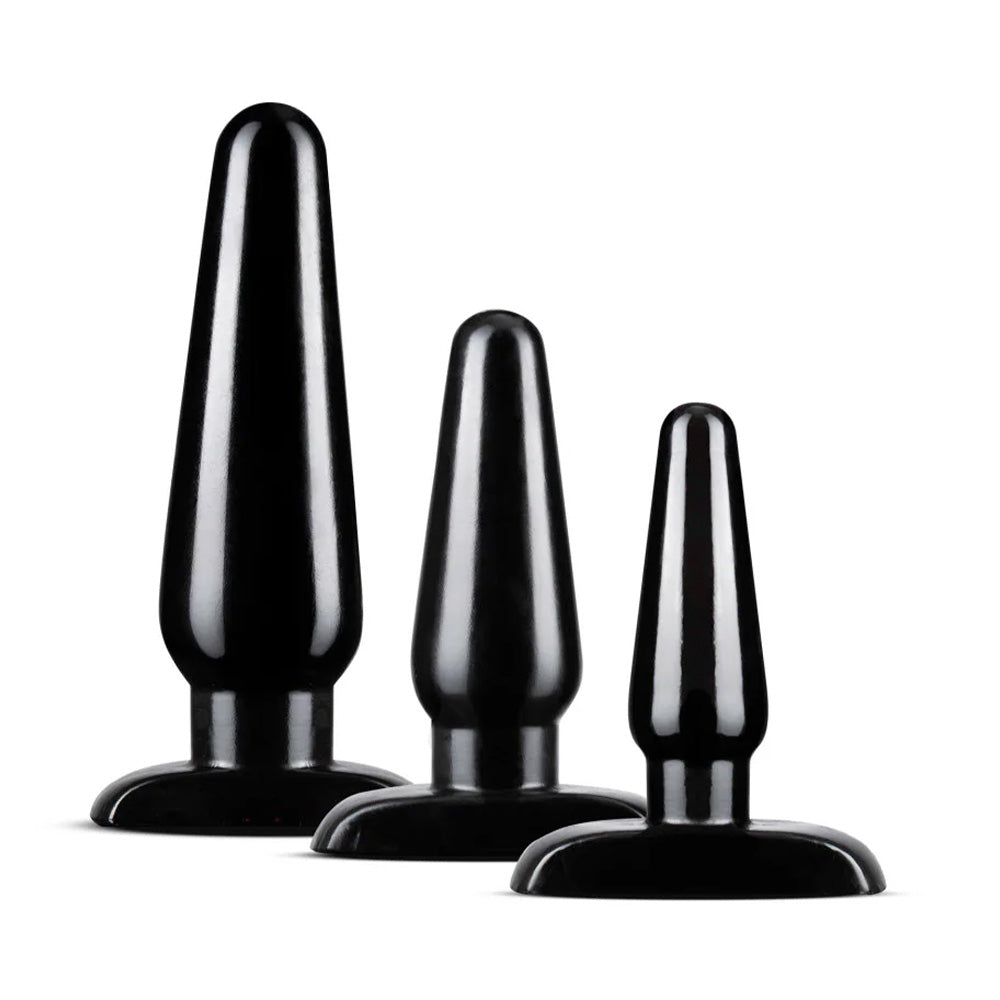 Anal Training Kit - Beginner's PVC Butt Plug Set for Safe & Comfortable Anal Play - Perfect for Solo or Couples Use in the Bedroom