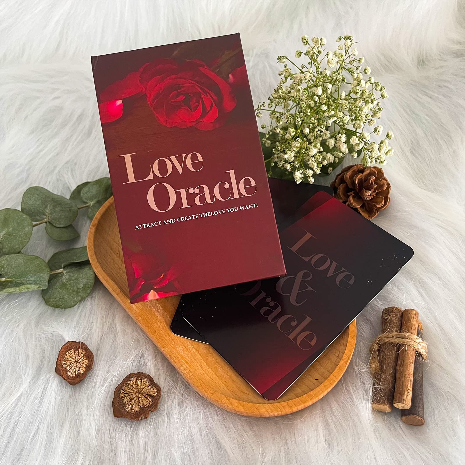 56 Love Oracle Cards Deck with Meanings - Twin Flame & Tarot Cards for Beginners | Self-Discovery, Relationship Healing & Spiritual Guidance Gift Set