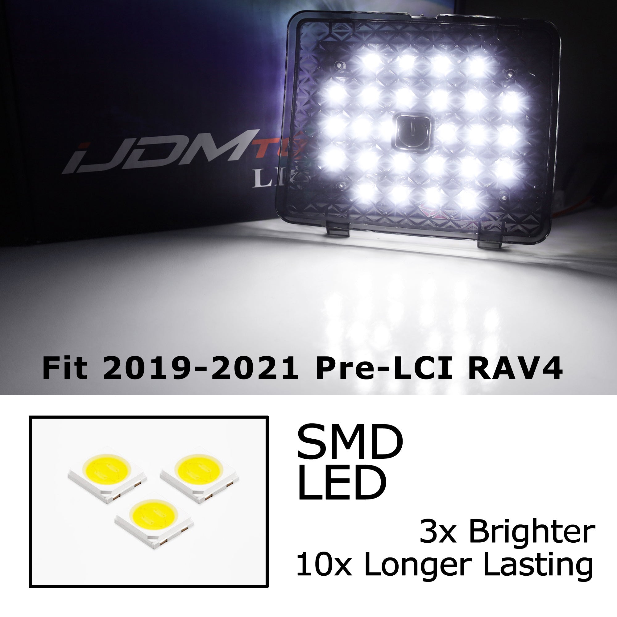 2019-2021 Toyota RAV4 LED Rear Hatch Door Tailgate Light Kit - Bright Overhead Cargo Lighting for Night Loading & Camping Accessories