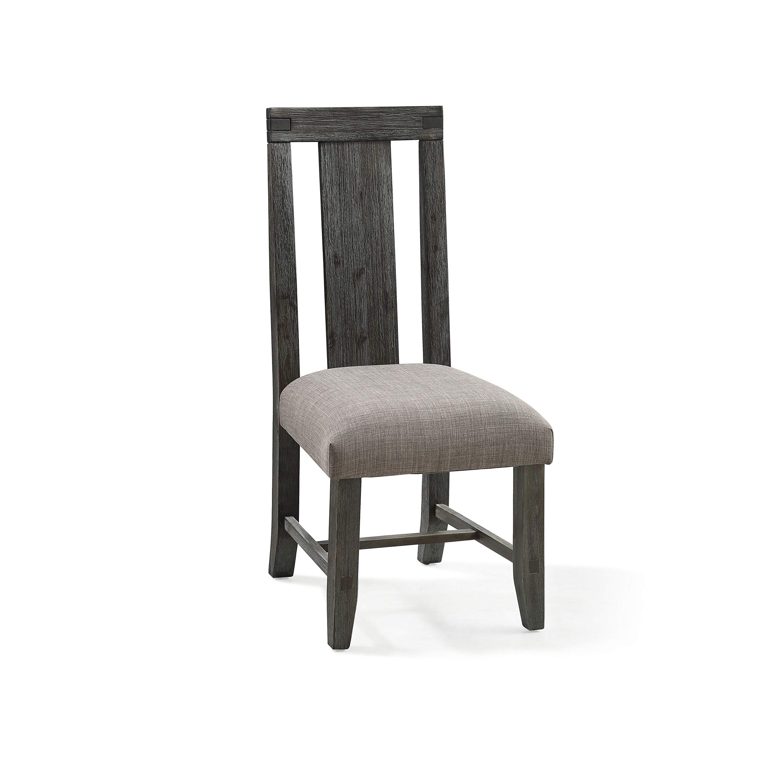 Modus Furniture Dining Chairs Set of 2 - Modern Upholstered Kitchen Chairs with Metal Legs, Meadow Graphite Fabric - Perfect for Dining Room, Kitchen, Breakfast Nook & Small Spaces