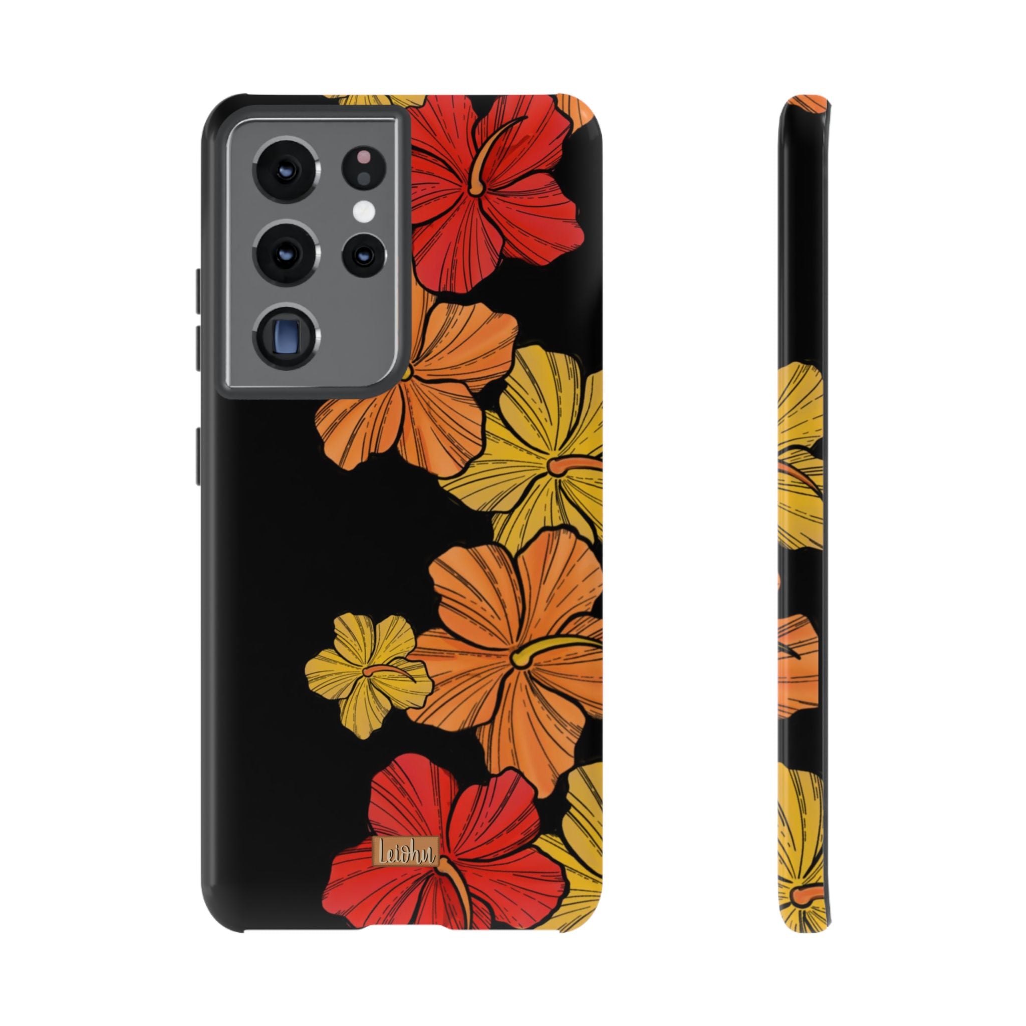 Vintage Hibiscus Pattern Samsung Galaxy Phone Case - Stylish Protective Cover for Galaxy S21/S20/S10/Note 20 - Perfect for Everyday Use, Travel & Gifting