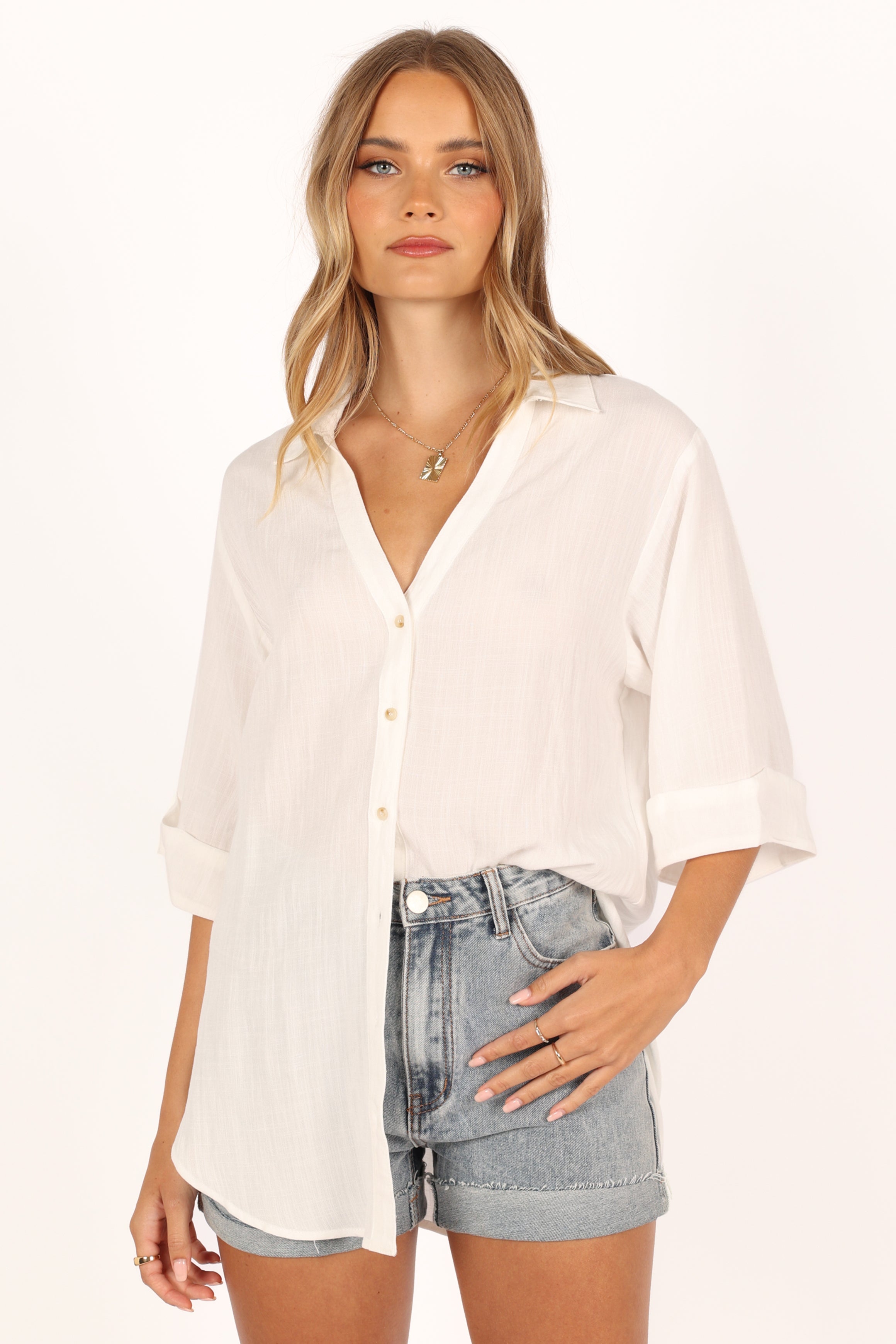 Gaia Shirt Ivory - Women's Boho Chic Blouse for Casual Wear & Summer Outfits | Perfect for Beach, Vacation & Everyday Style