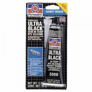 Permatex Ultra Series RTV Silicone Gasket Maker - High Temperature Resistant Black Sealant (3.35 oz Tube) - Perfect for Automotive Engine Gaskets, Transmission Seals & DIY Repairs