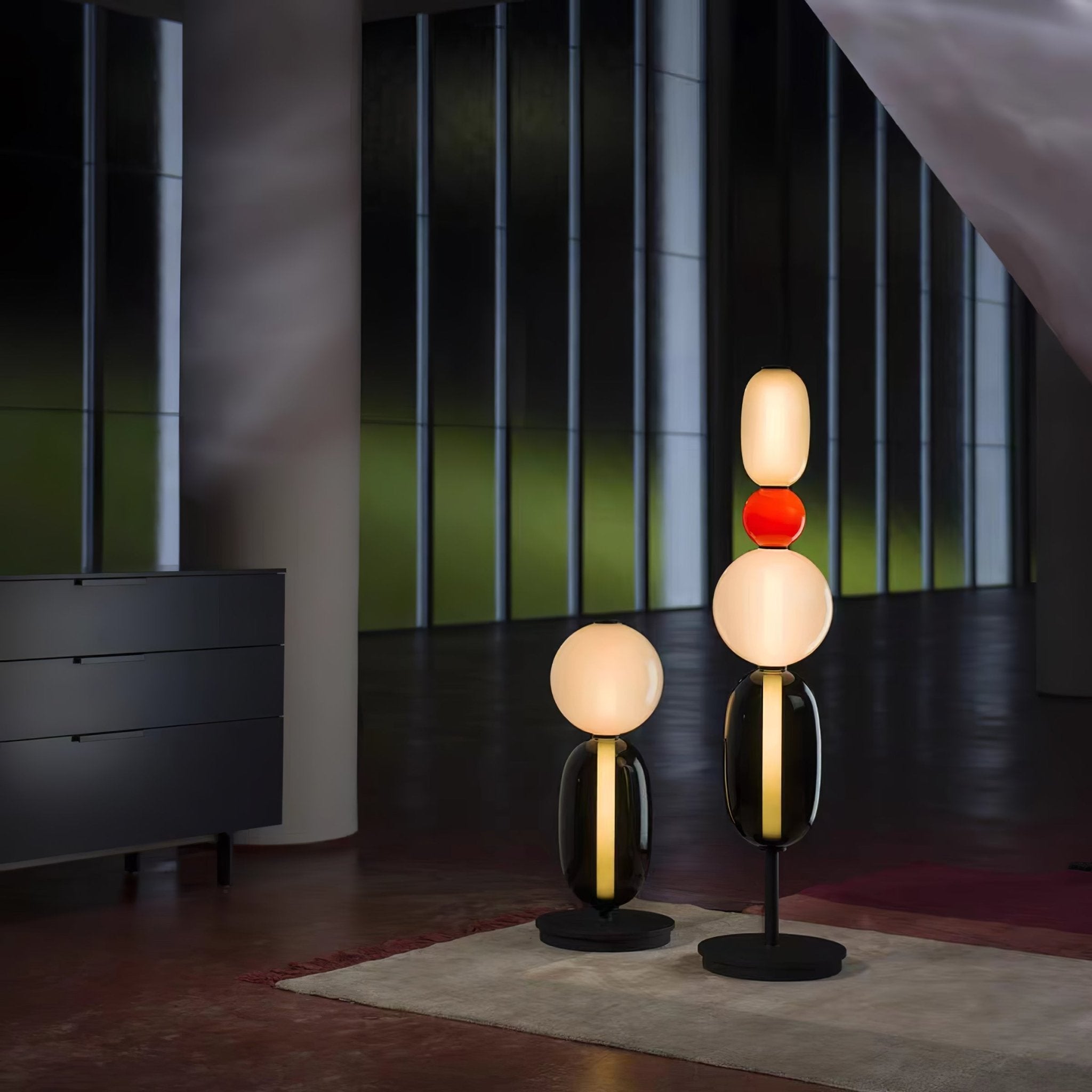 Candied Glass Floor Lamp - Modern LED Standing Light for Living Room, Bedroom, and Office Decor