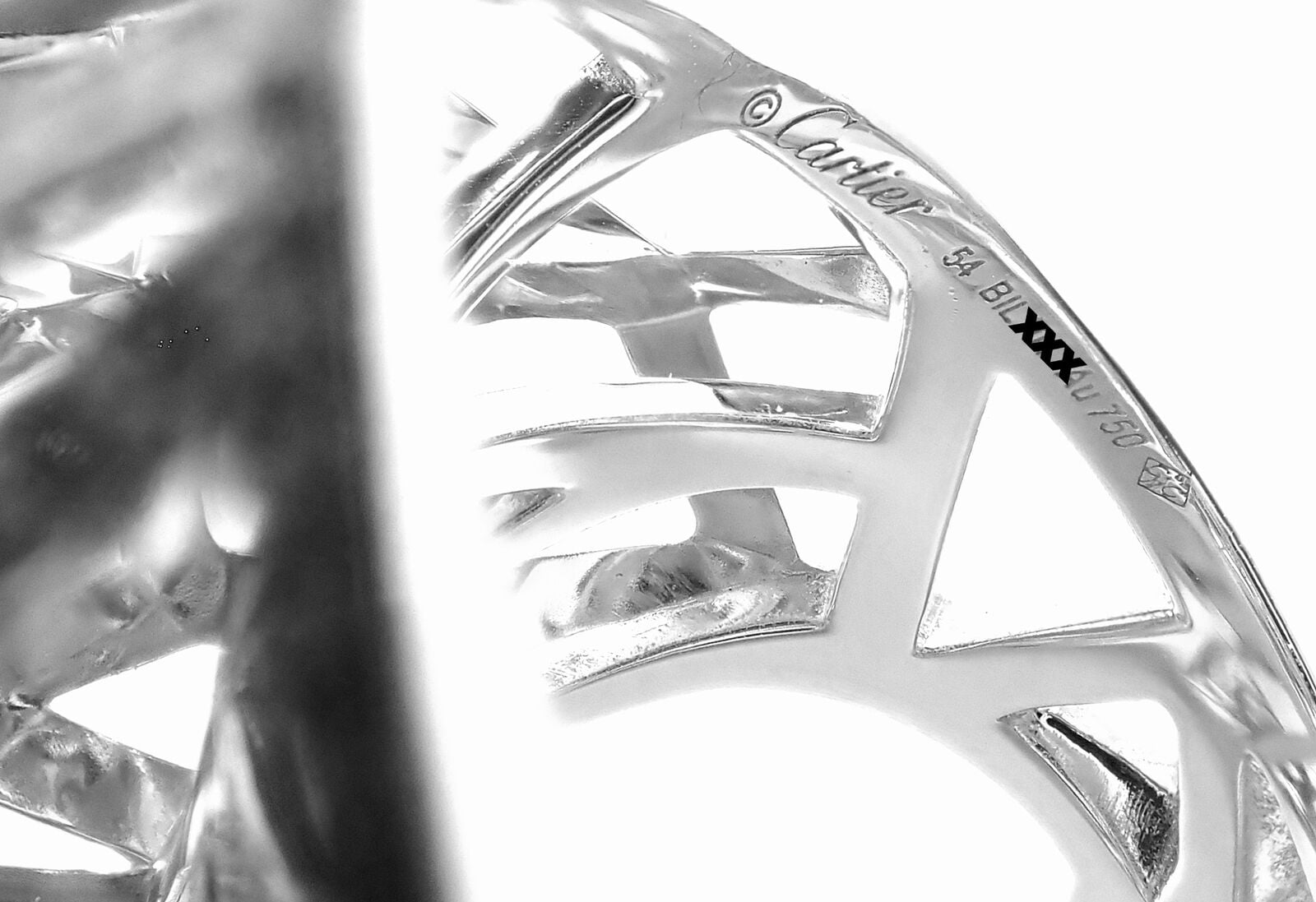Cartier Panther Panthere 18k White Gold Emerald & Diamond Ring Size 54 - Luxury Jewelry for Women, Elegant Gift for Anniversary & Special Occasions