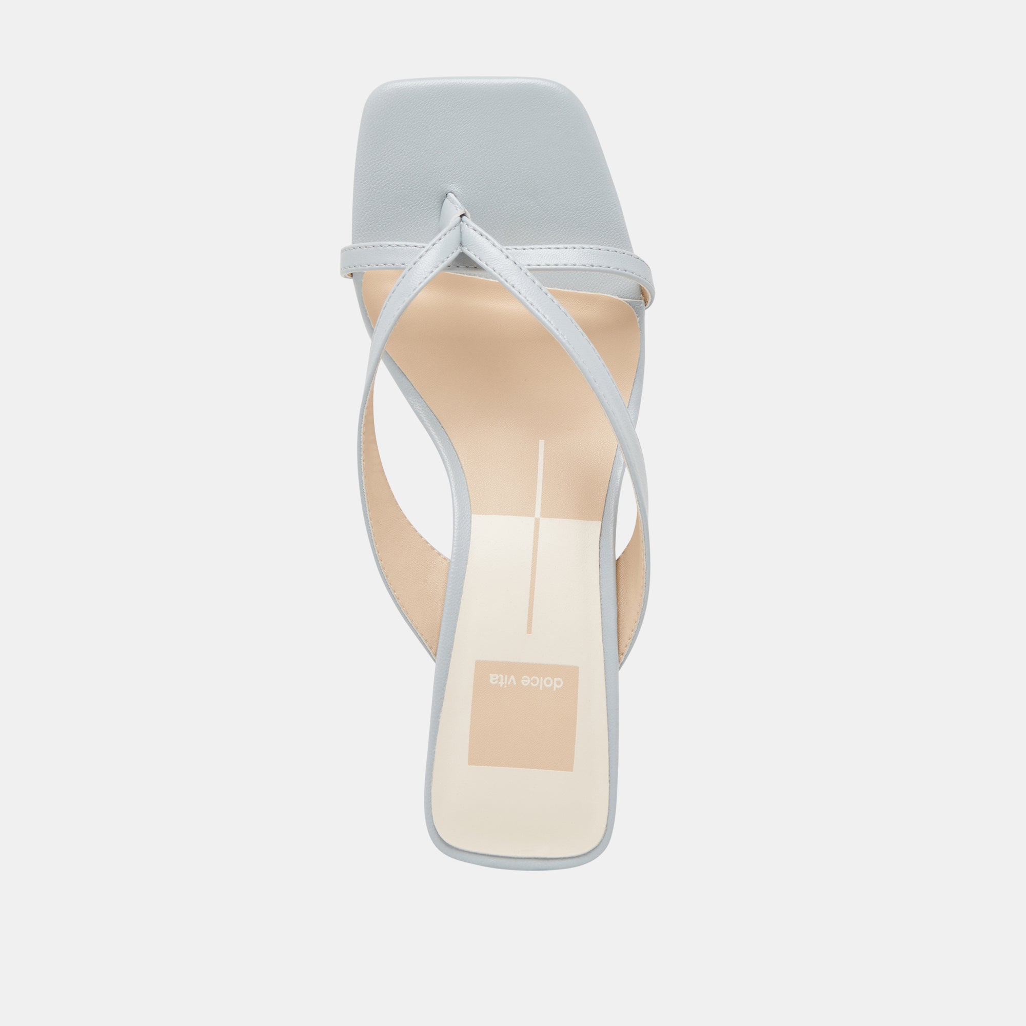 BREVEL Women's Wide Heels - Light Blue Leather Comfortable Dress Shoes for Party, Wedding & Office Wear
