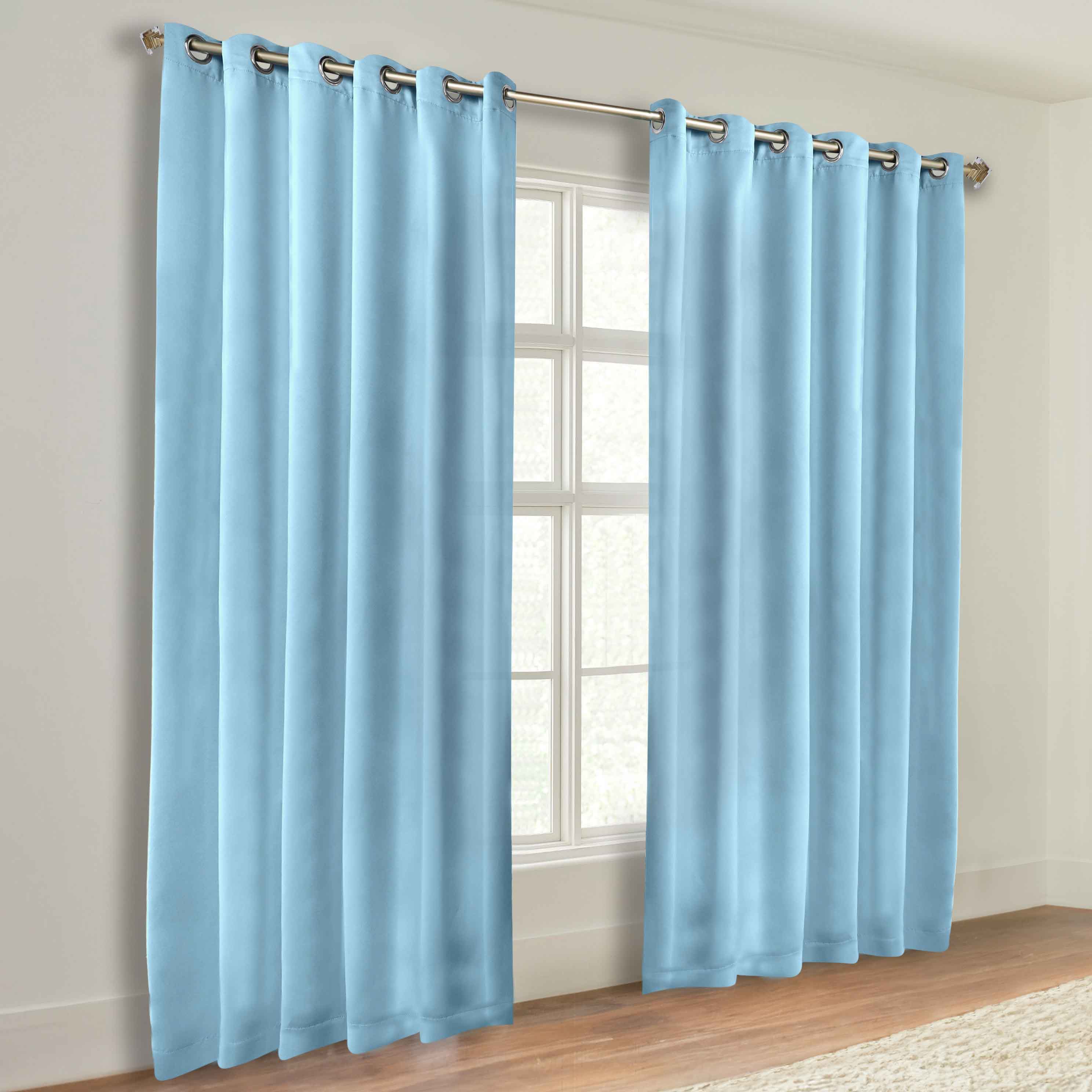 Classic Modern Solid Blackout Curtain Panels - Set of 2 for Bedroom & Living Room - Light Blocking Thermal Insulated Window Drapes for Home Decor