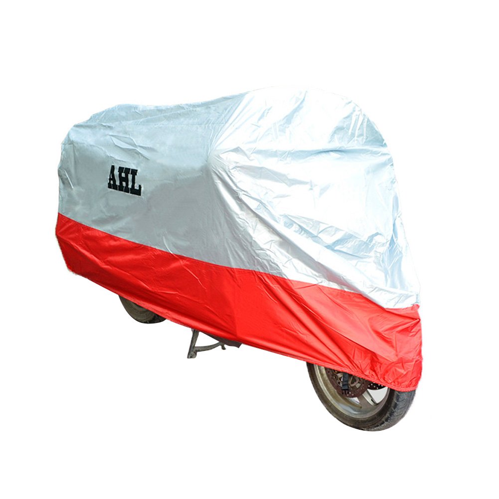 **AHL All-Weather Waterproof Motorcycle Cover - XXL (R) - Dustproof, UV Protective & Breathable for Indoor & Outdoor Use - Ideal for Garage, Travel & Long-Term Storage**