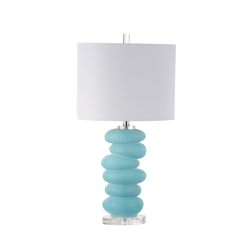 Stacked Pebbles Table Lamp - Modern Minimalist Bedside Light for Living Room, Bedroom, or Office - Warm White LED Night Light with Touch Control & USB Charging Port