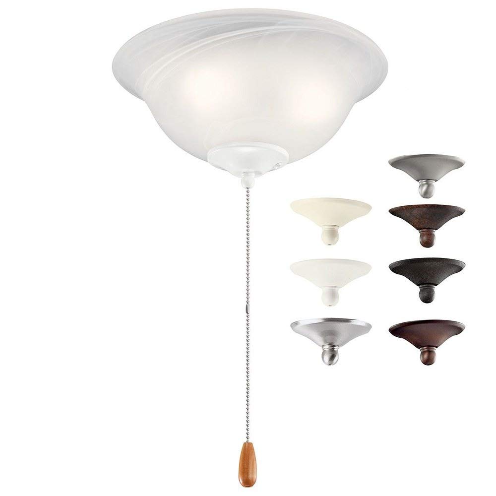 11 Inch 4W 3-LED Bowl Ceiling Fan Light Kit - Modern Lighting Accessory for Bedroom, Living Room & Patio