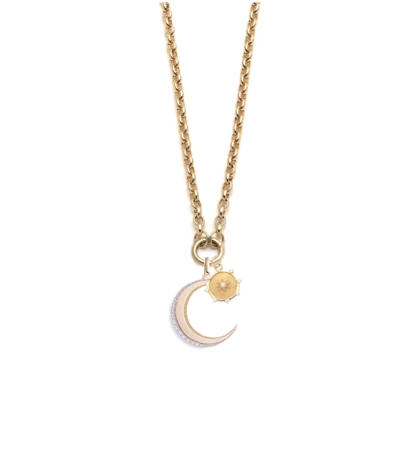 Crescent & Spark: Heavy Belcher Open Chain Necklace – Vintage Statement Jewelry for Women | Perfect for Parties, Date Nights & Special Occasions