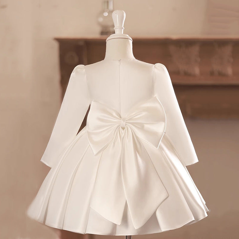 Elegant Baby Girls Christening Dresses for Toddlers - White Lace Baptism Gown & First Birthday Party Princess Dress - Perfect for Christening, Baptism, Birthday Celebrations & Special Occasions