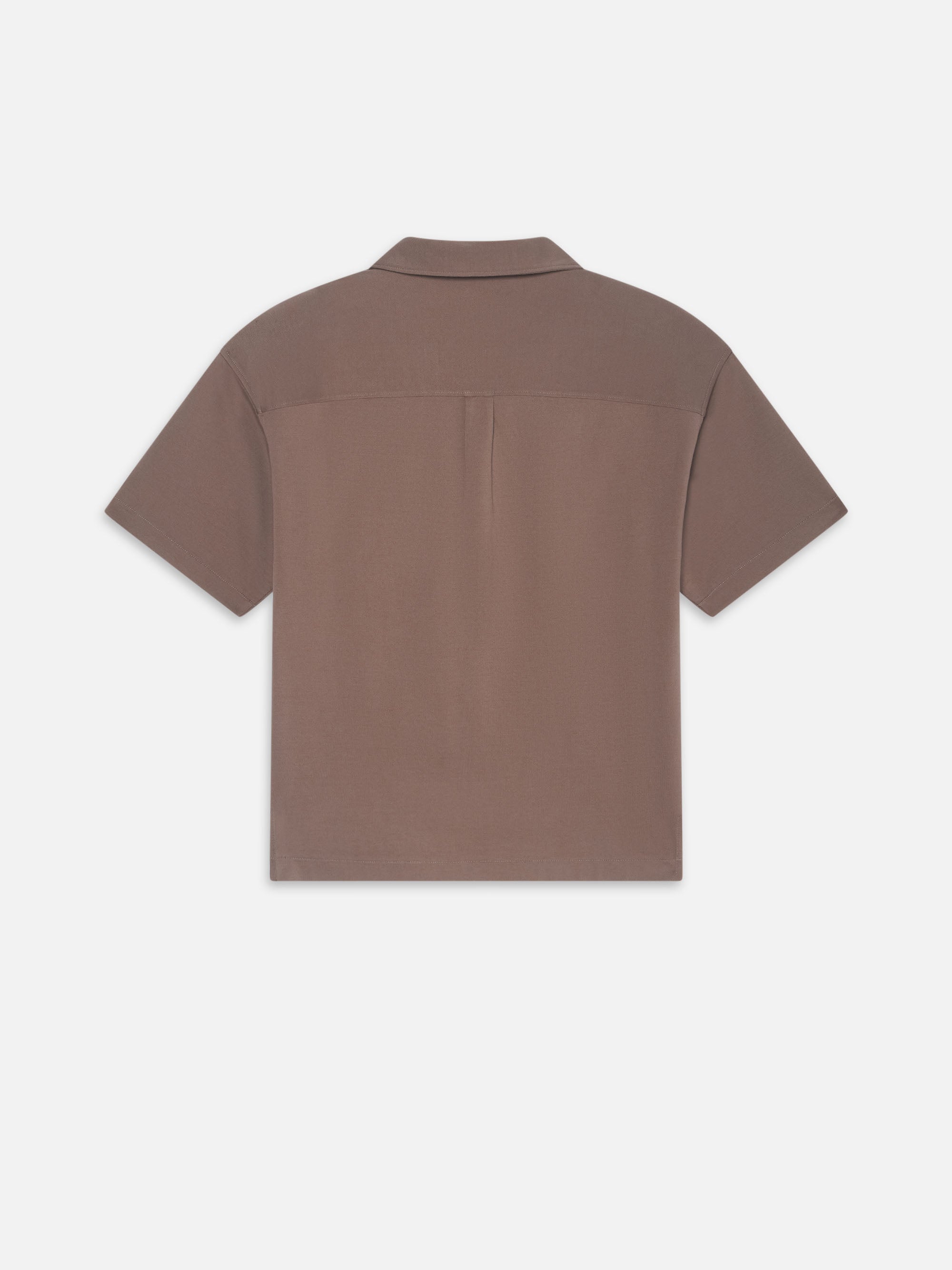 Lightweight Pique Button-Down Polo Shirt for Men - Soft Mauve Color | Perfect for Casual Wear, Office & Outdoor Activities