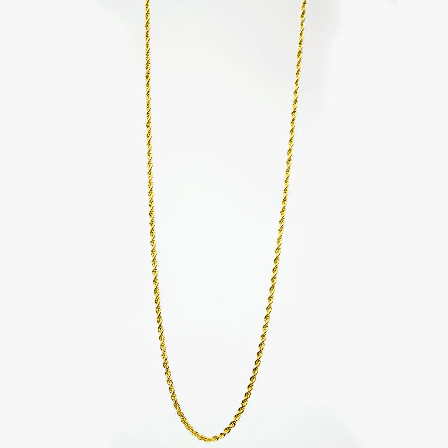 BOL Men's Twisted Gold Stainless Steel Chain Necklace for Men - Durable 18K Gold Plated Cuban Link Choker - Perfect for Casual Wear, Parties & Gifts