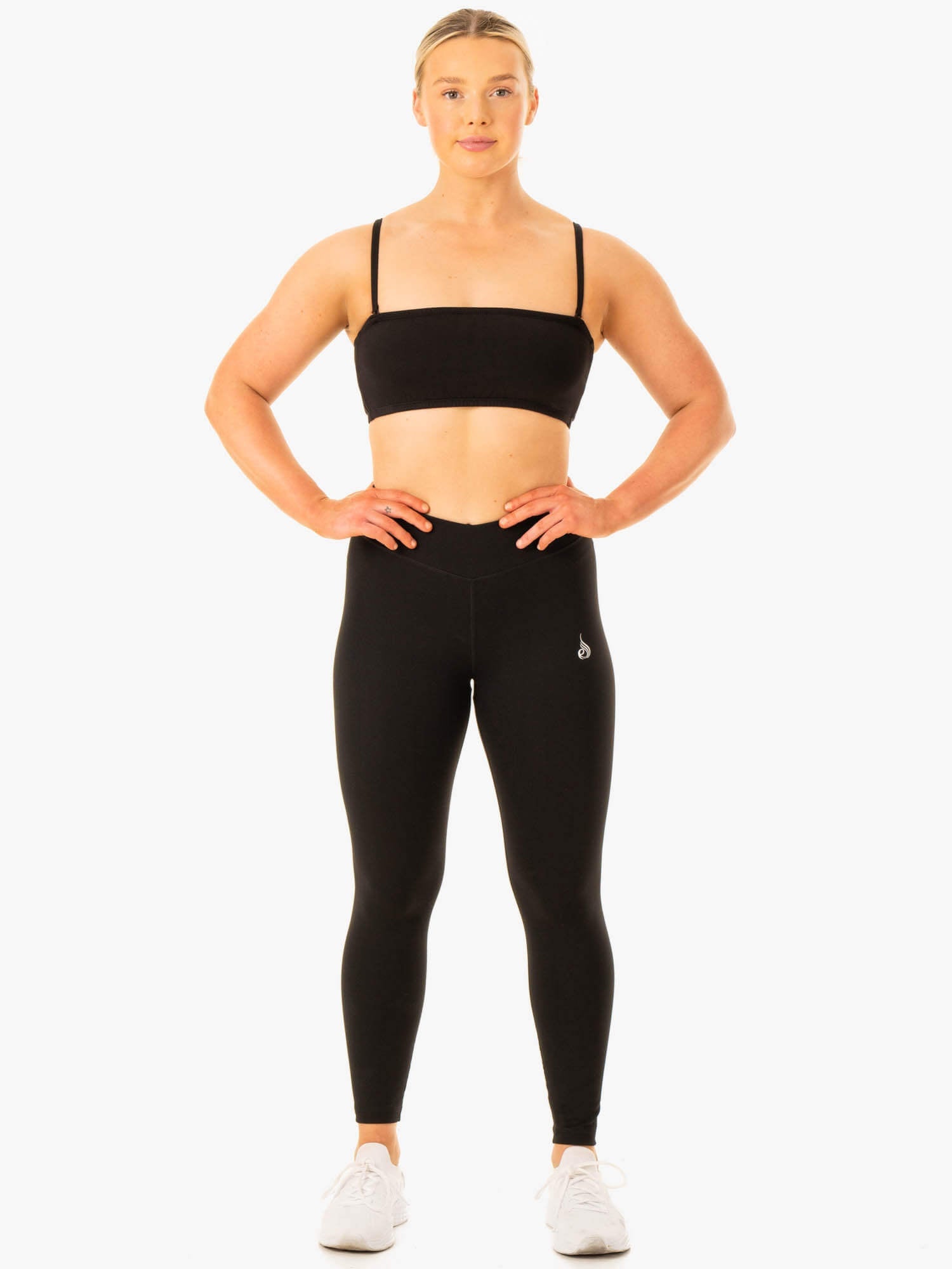 Convertible Bandeau Sports Bra for Women - Breathable Workout Top in Black | Yoga, Running & Gym Essentials