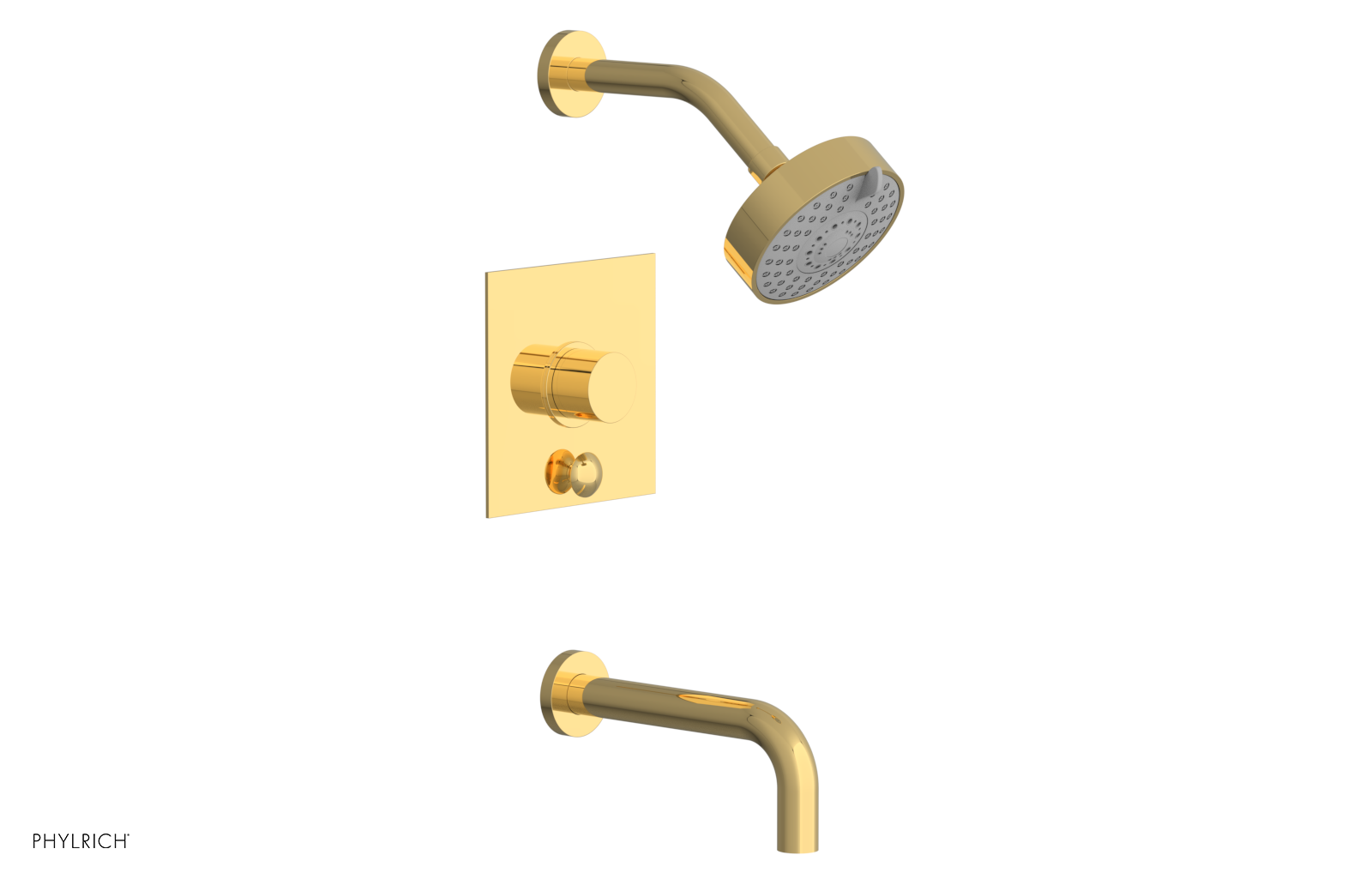 BASIC II Pressure Balance Tub and Shower Faucet Set 230S 27 - Chrome Finish for Bathroom & Shower Installation, Perfect for Modern Home Renovation