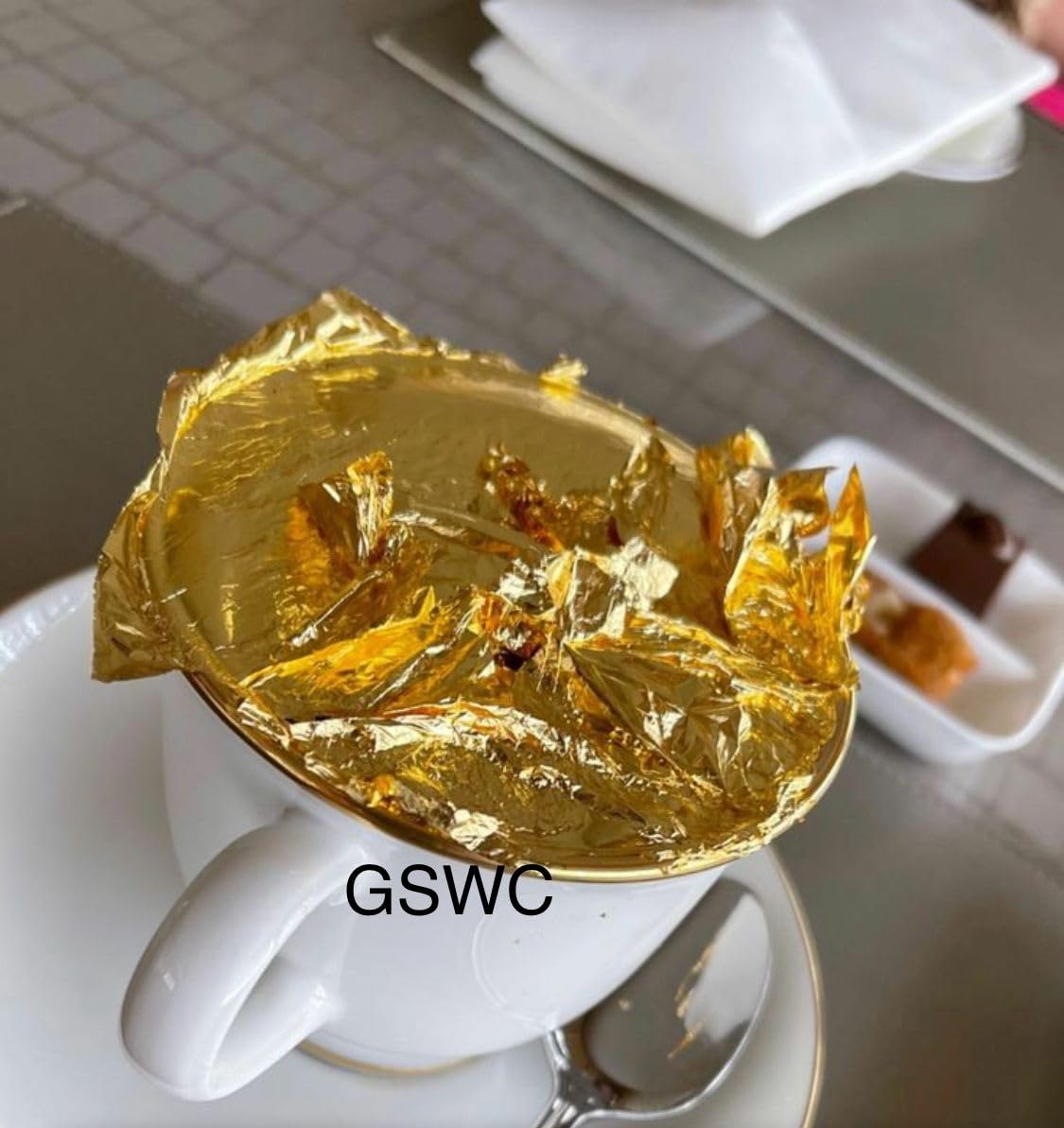 24K Pure Edible Gold Leaf - 50mmx50mm Gold Foil Sheets (5 Pack) for Cake Decorating, Sweets, Ayurvedic Medicine & Anti-Aging Facial Treatment | Premium Spa & Culinary Gold Leaf for Gourmet Desserts, Luxury Skincare & Holistic Wellness