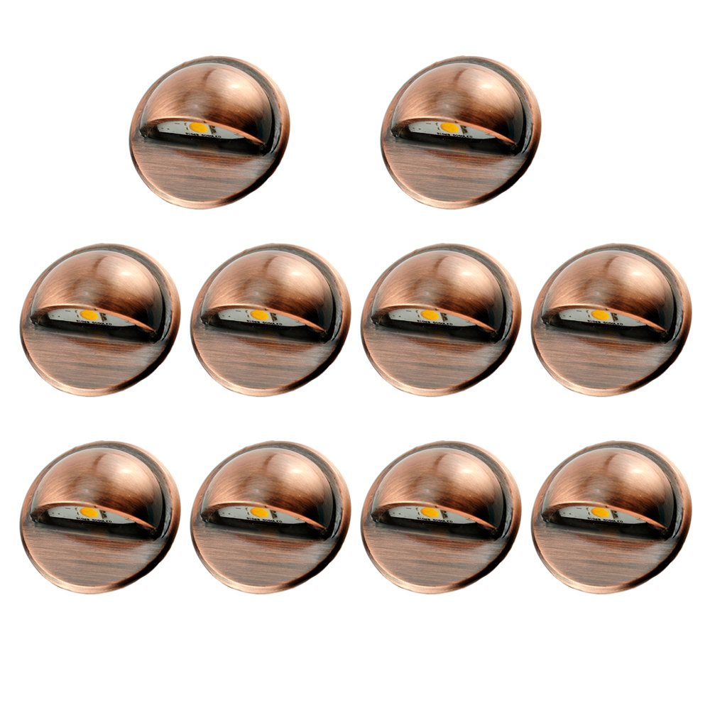 10 Pack Low Voltage LED Deck Lights - 1.38