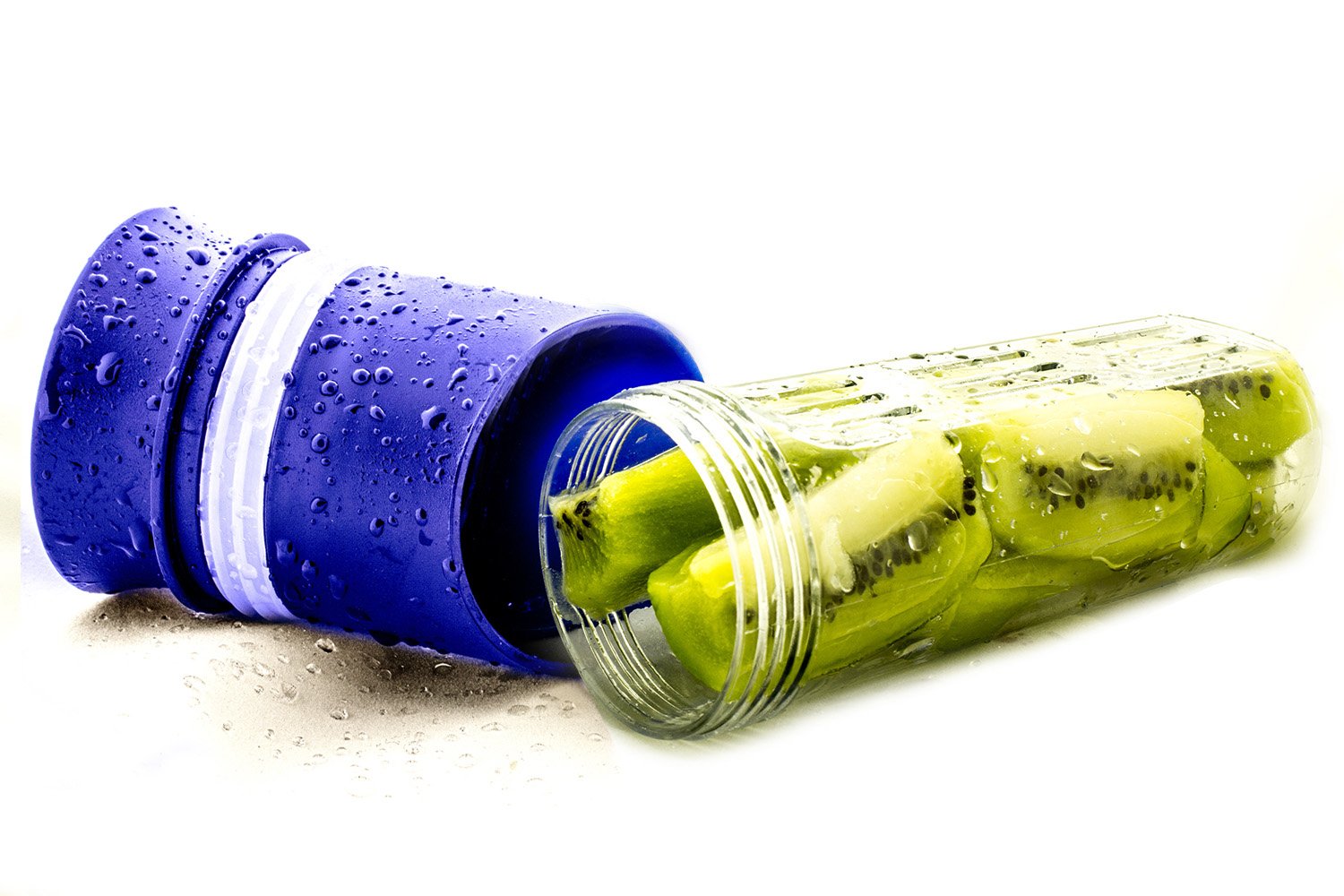 **Fruit Infused Water Bottle for Detox & Hydration | BPA-Free Leak-Proof Infuser Bottle | Great Gift for Women, Men, Fitness & Office Use | Enhances Fruit Flavor (Blue)**