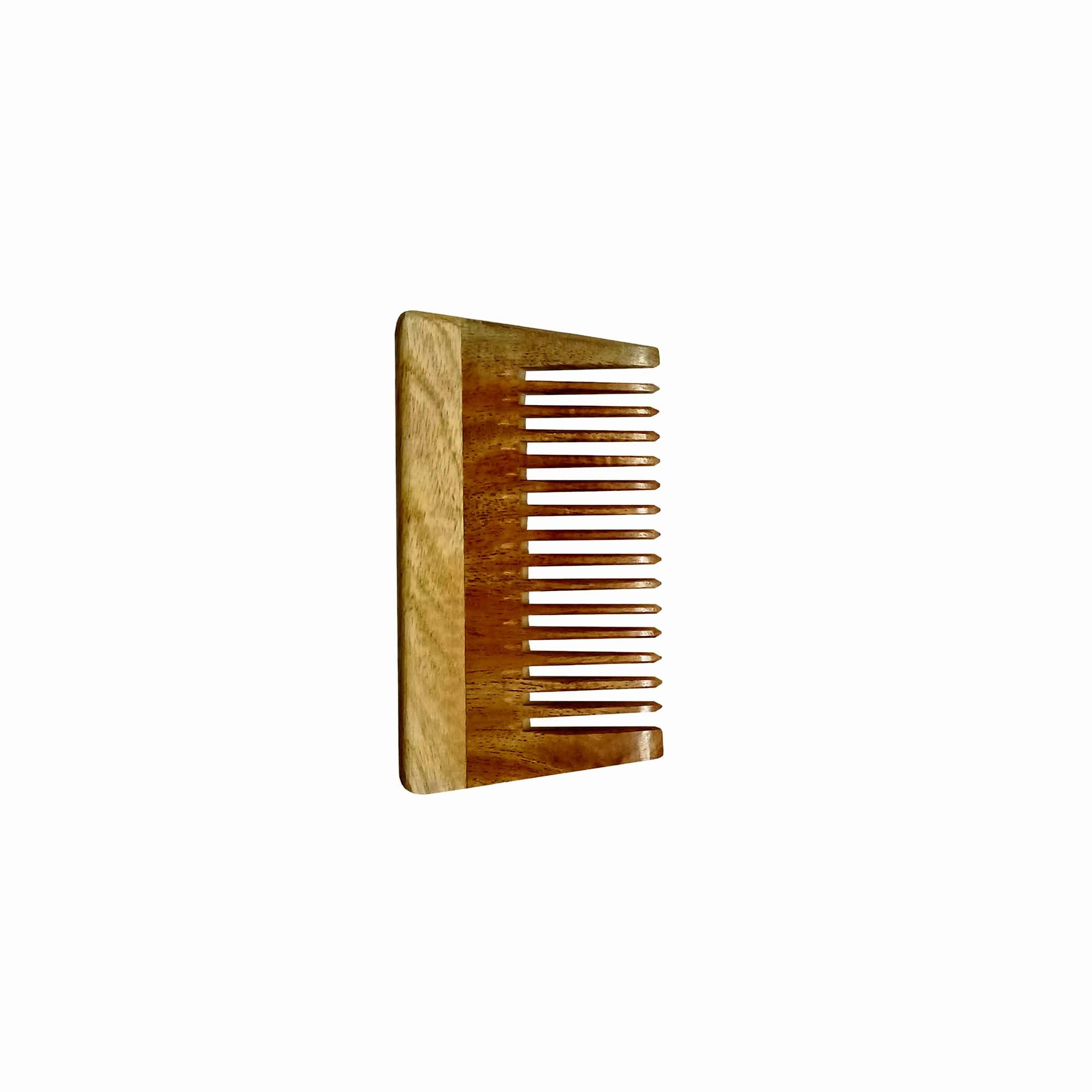 Ginni Innovations Small Baby Detangler Comb - 4 Inch Neem Wood Hair Brush for Kids & Toddlers - Gentle Knot Remover for Fine Hair - Perfect for Home, Travel & Daily Hair Care Routine