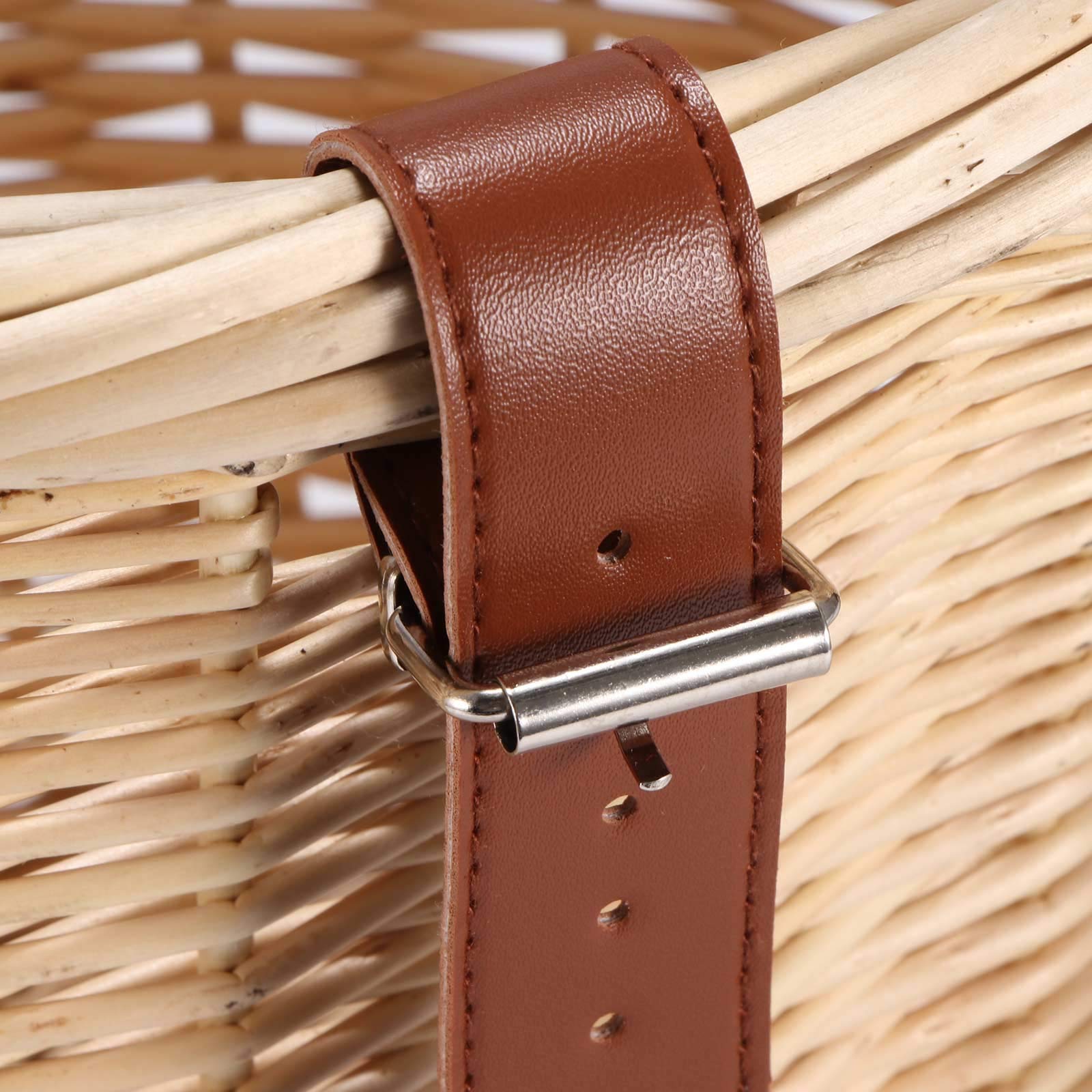 Premium Front Handlebar Bike Basket for Adults - Durable Leather Bicycle Storage Bag | Perfect for Commuting, Shopping & Outdoor Adventures