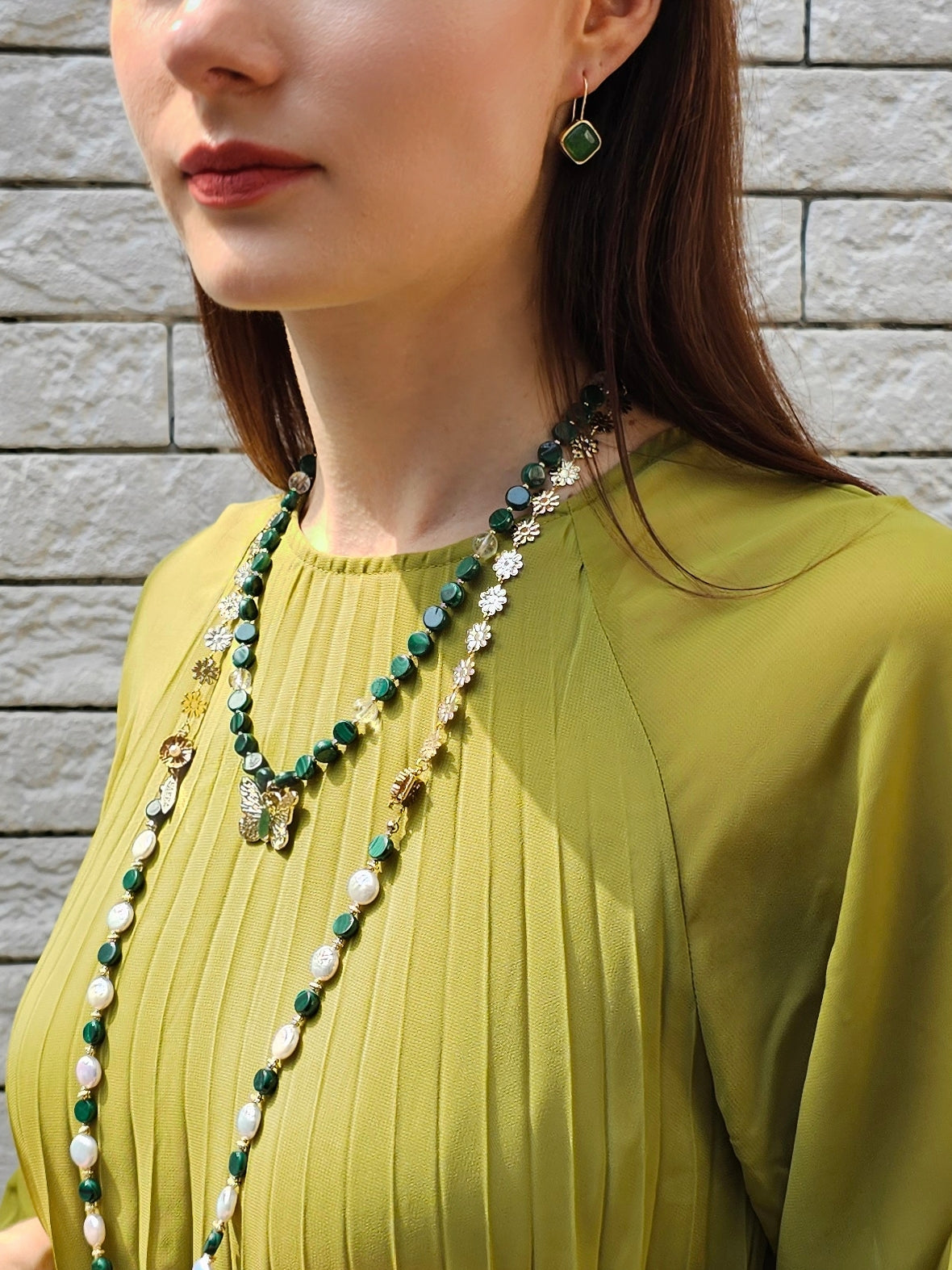 Malachite Butterfly Pendant Necklace - Handmade Gemstone Jewelry for Women | Perfect Gift for Birthday, Anniversary & Special Occasions