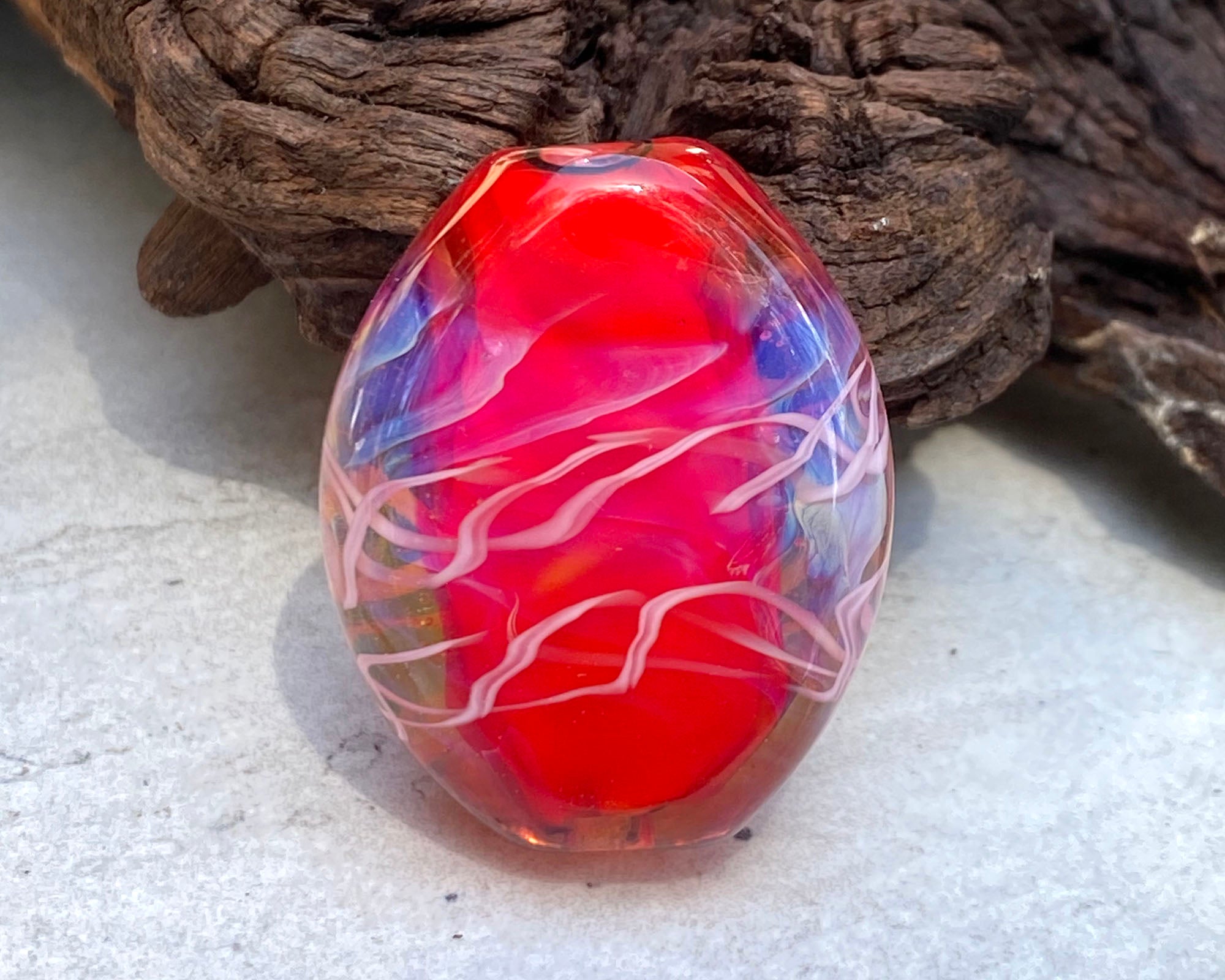OMG Hot Pink Lampwork Focal Bead SRA - Handmade Glass Bead for Jewelry Making, DIY Crafts, Necklaces & Bracelets - Perfect for Beaders, Artists & Craft Lovers