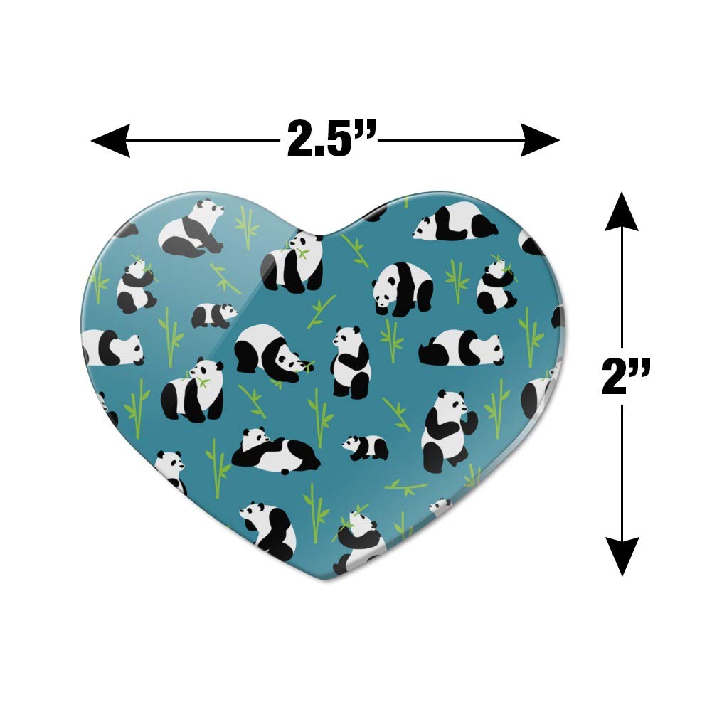 Cute Panda and Bamboo Heart-Shaped Acrylic Fridge Magnet - Perfect for Kitchen Decor, Office Whiteboard, and Gift Giving