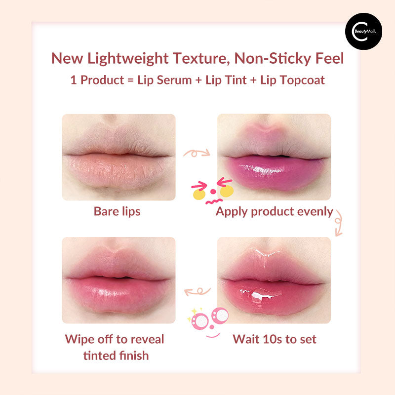 Cheerflor Playful Glazer Mirror Water Gloss Lip Tint - Long-Lasting Hydrating Lip Stain for Everyday Wear, Date Night & Special Occasions