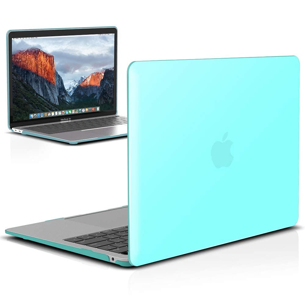 IBENZER Hard Plastic Protective Case for MacBook Air 13-inch (2020-2022 Models A2337/A2179/A1932 M1 Chip) - Turquoise Shell Cover with Touch ID Access | Perfect for Work, Travel & School Use