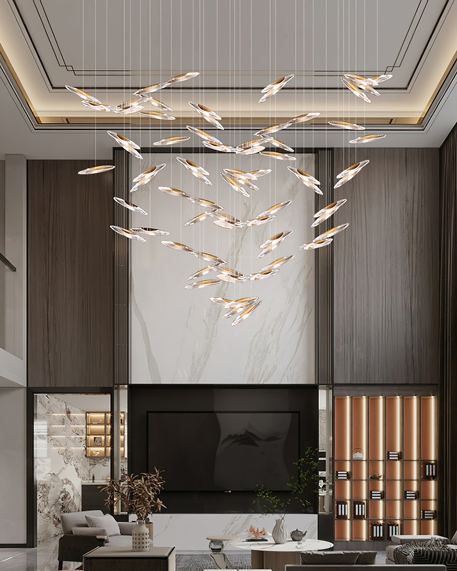 Moonlight Whispers Crystal Chandelier - Elegant Ceiling Light Fixture for Dining Room, Bedroom & Living Room Decor