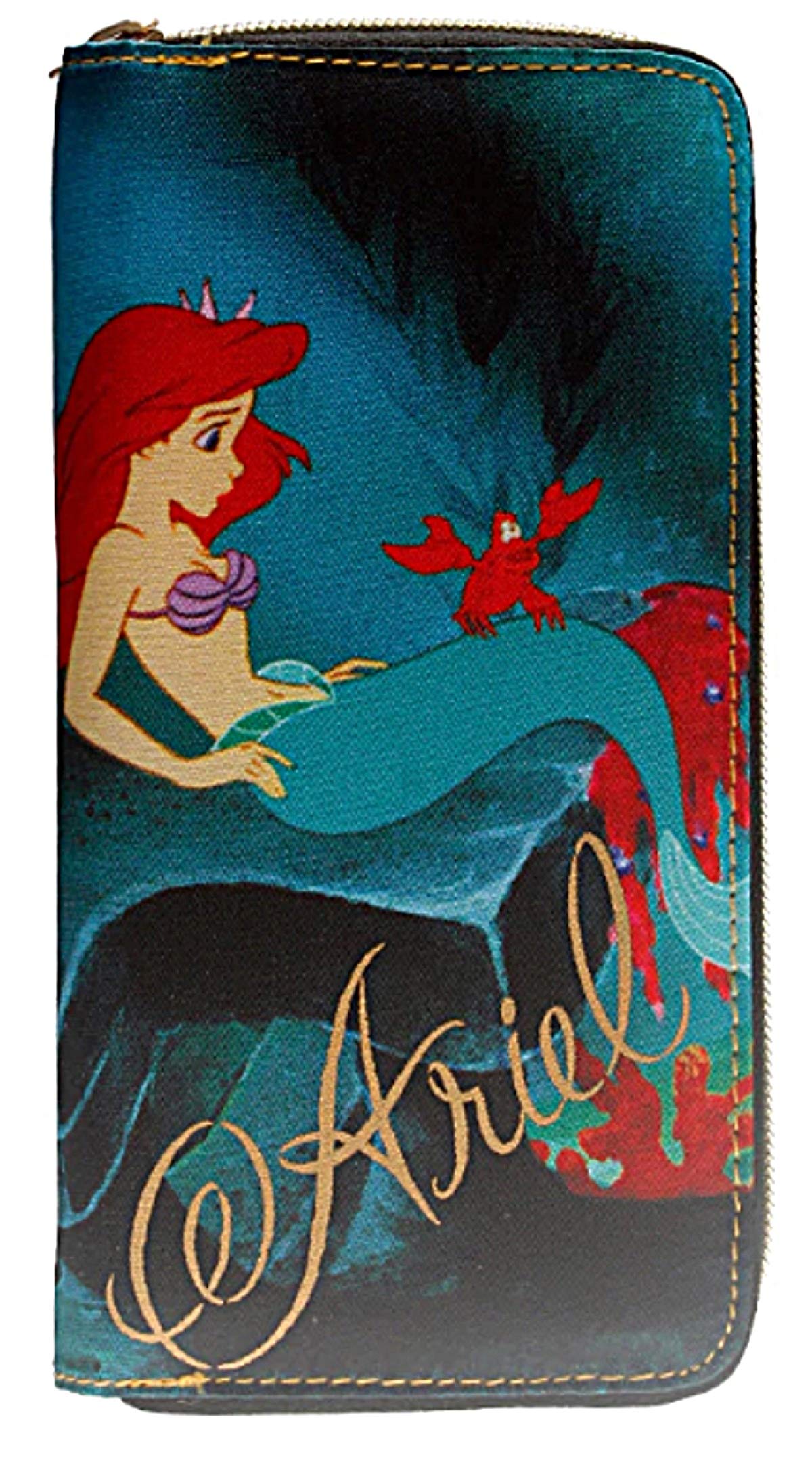 The Little Mermaid Zip Around Women's Handbag Clutch Wallet - Perfect for Disney Fans, Cosplay, and Everyday Use