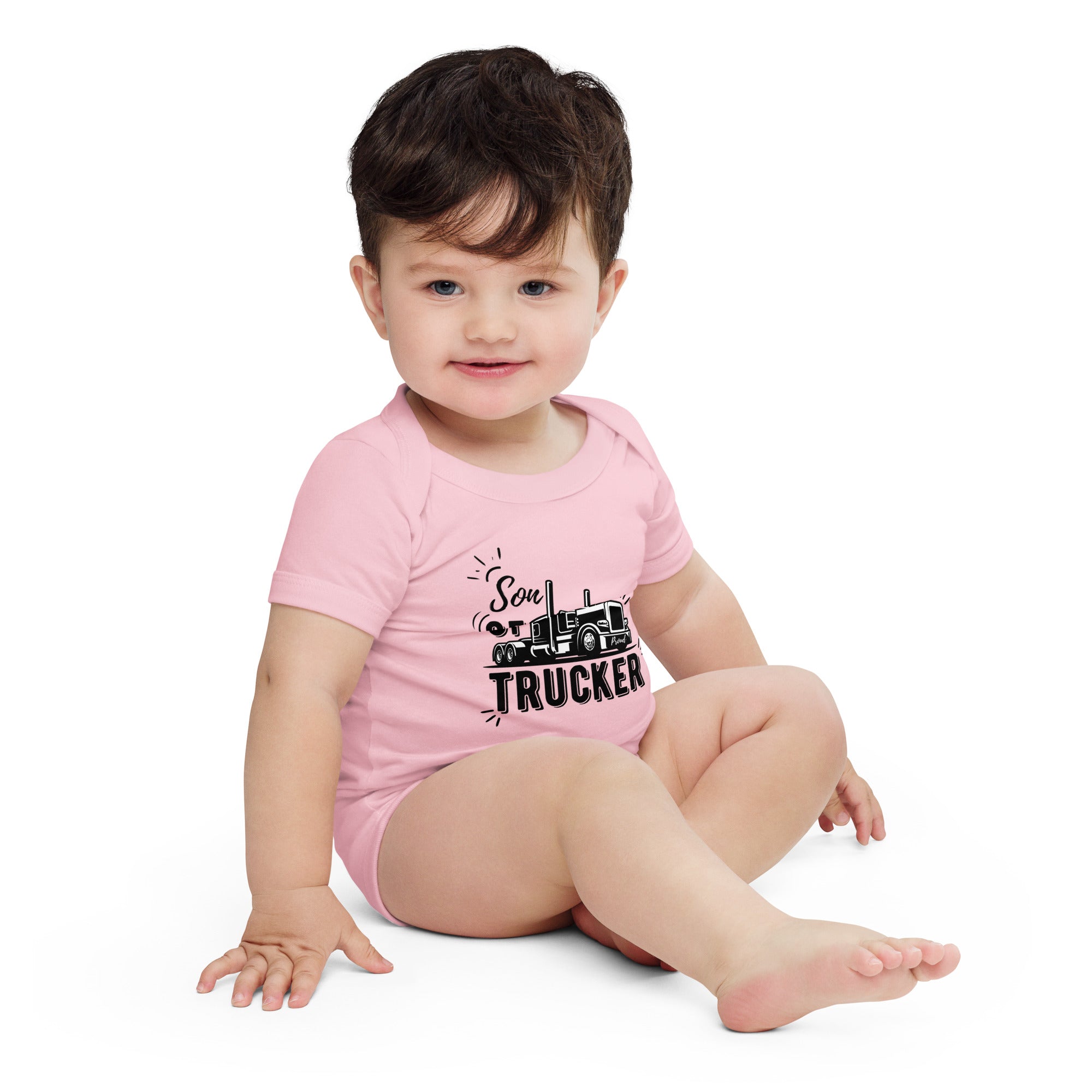 Son Of Trucker Baby Onesies - Cute & Comfortable Trucker-Themed Bodysuits for Infants & Toddlers - Perfect for Playtime, Family Outings & Photo Shoots