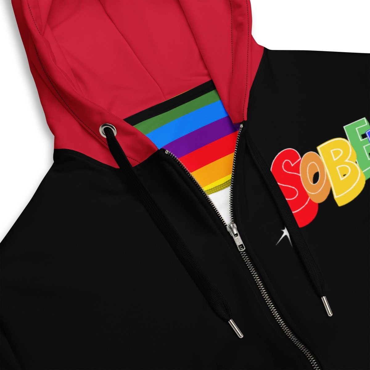 Radiant Sobriety Pride Zip Hoodie - Stylish Unisex Pullover for LGBTQ+ Support | Perfect for Pride Events, Casual Wear & Everyday Comfort