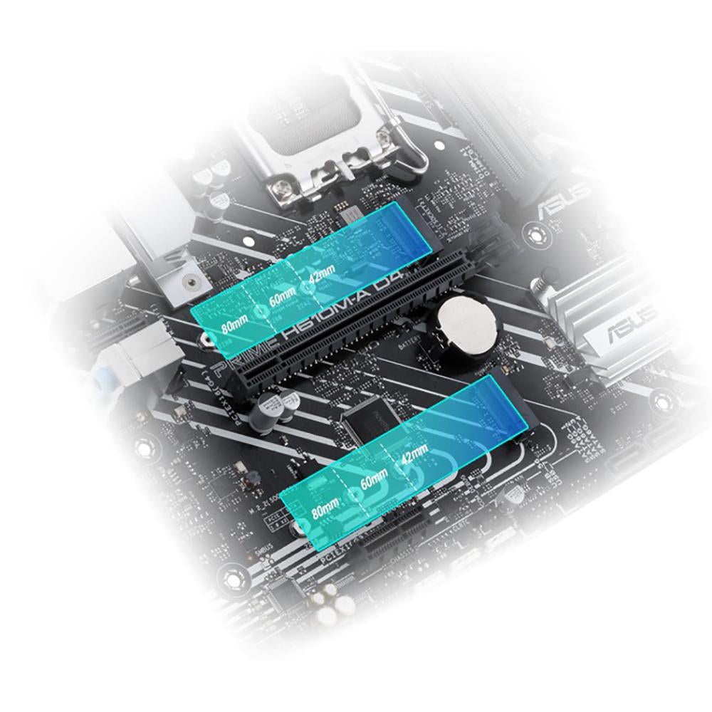 ASUS PRIME H610M-A D4 CSM LGA 1700 Micro ATX Motherboard - Intel 12th/13th Gen CPU Support, DDR4 RAM, PCIe 4.0 - Perfect for Gaming PC Builds & Home Office Workstations