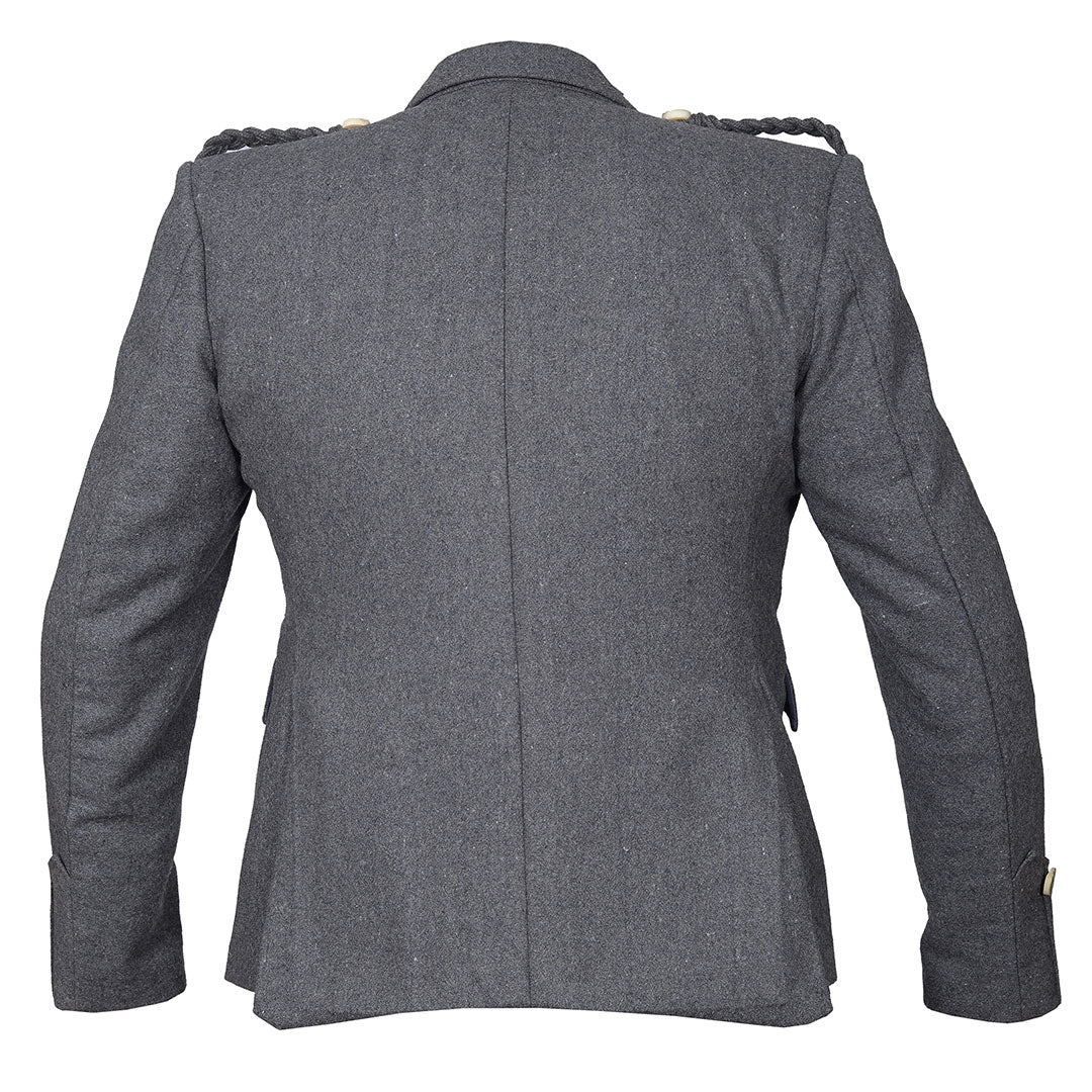 Men's Grey Wool Argyll Blazer Jacket with 5-Button Vest - Formal Business Attire, Office Wear & Special Occasion Outfit