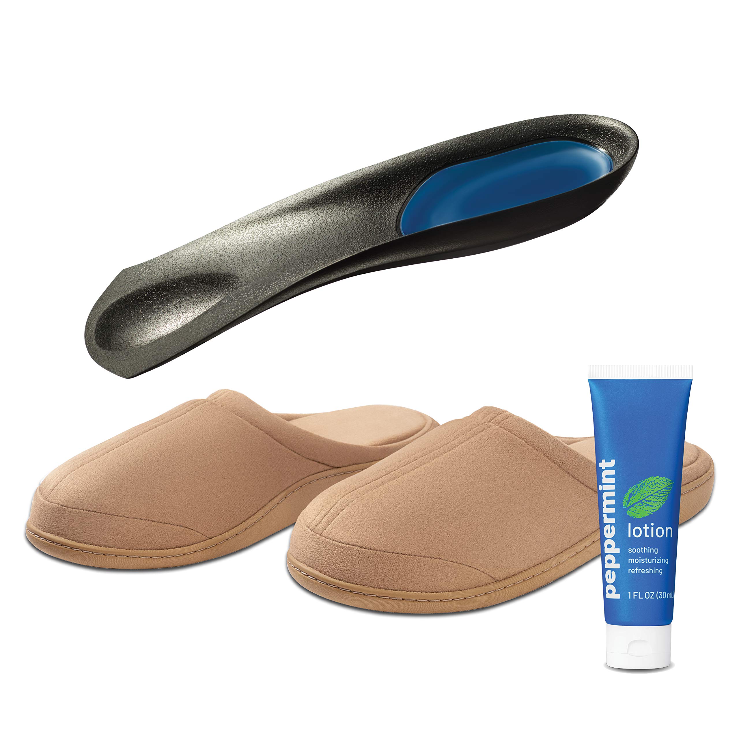 Custom Orthotics Insoles for Plantar Fasciitis Relief - Adjustable Arch Support for Foot, Hip, Knee & Back Pain - Peppermint Foot Lotion & Comfort Cushions Included - Men's Size 11.5-13 & Women's Sizes - Perfect for Running, Workouts & All-Day Comfort