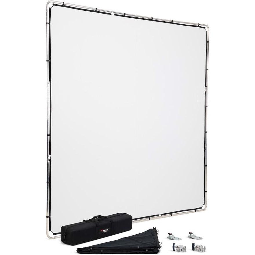 Manfrotto Pro Scrim All-In-One Kit XL 2.9x2.9m - Professional Photography & Video Lighting Diffuser for Studio, Outdoor Shoots, and Film Production