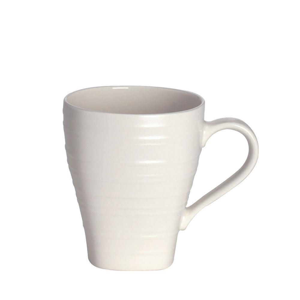 16-Piece White Square Dinnerware Set - Service for 4, Modern Swirl Design for Everyday Dining & Entertaining | Dishwasher & Microwave Safe