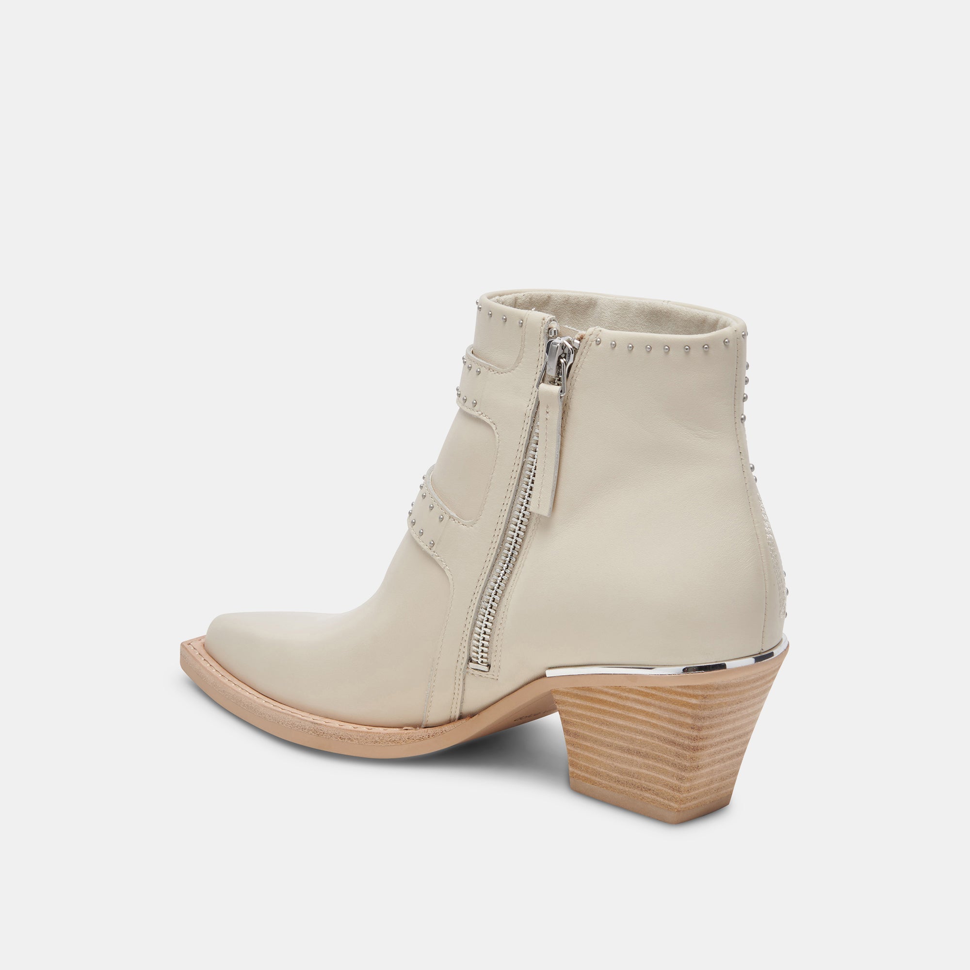 RONNIE BOOTIES IVORY LEATHER Women's Ankle Boots - Comfortable & Stylish for Fall & Winter Fashion | Perfect for Casual Outfits, Office Wear & Date Nights