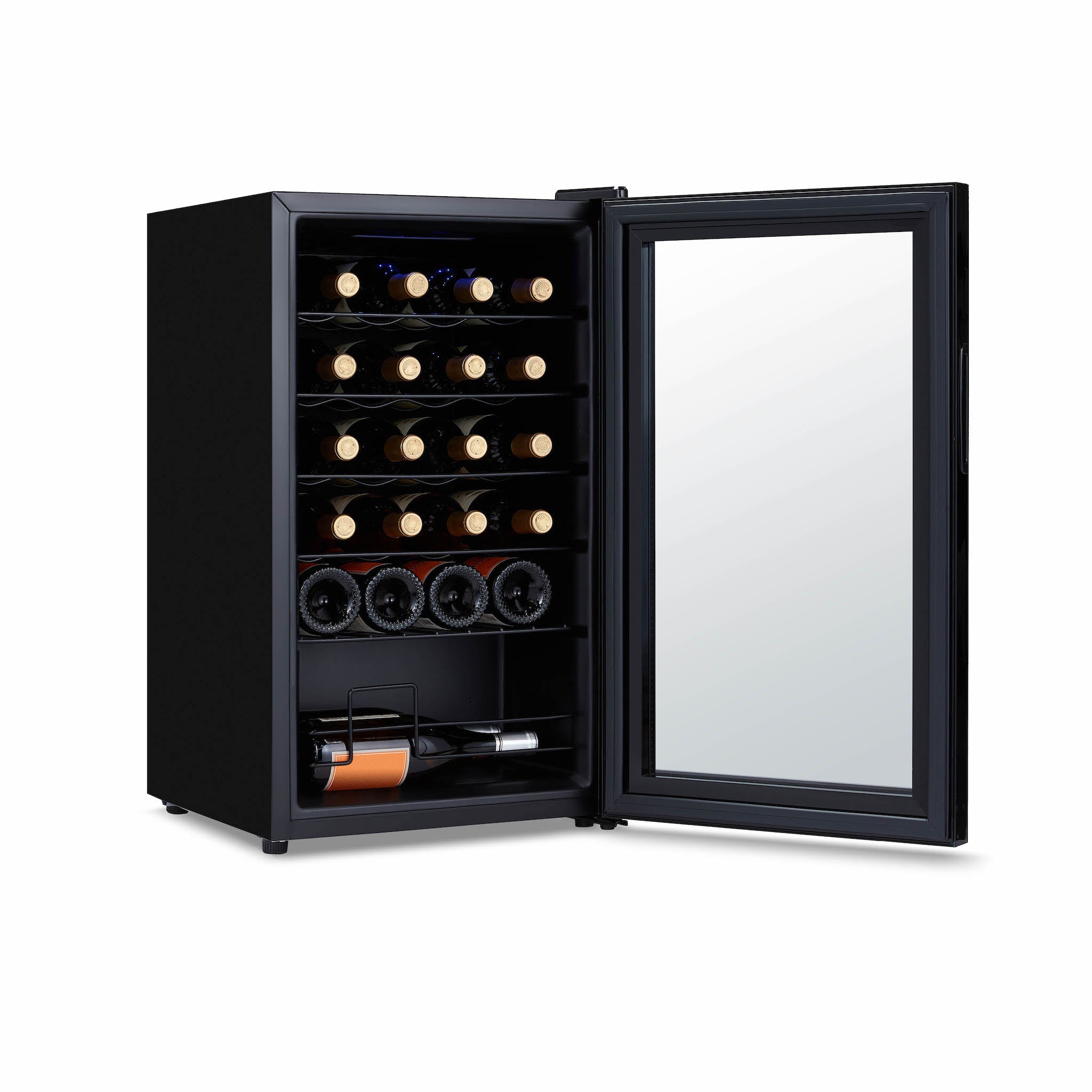 Luma® 24 Bottle 16.9 oz Black Freestanding Wine Cooler Refrigerator - Perfect for Home Bars, Restaurants, and Wine Cellars