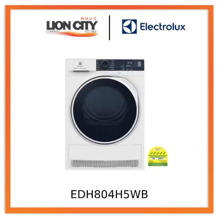Electrolux EDH804H5WB 8kg Heat Pump Dryer with Ultimate Care 500 Technology - Energy Efficient Laundry Solution for Home & Apartment Use