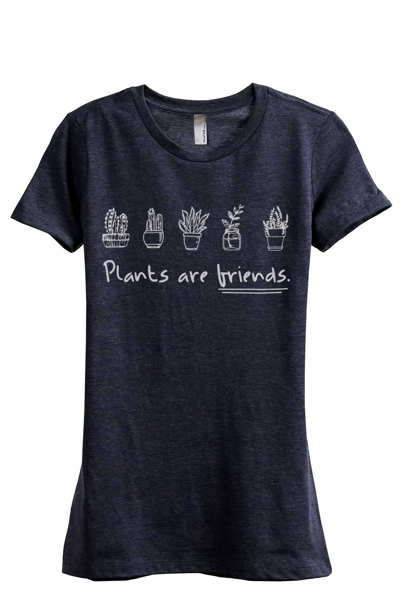 Plants Are Friends Women's Relaxed Fit Graphic T-Shirt - Casual Comfort Tee for Everyday Wear, Gardening & Nature Lovers