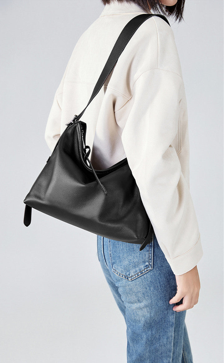 Premium Genuine Leather Shoulder Bag for Women - Stylish & Durable Crossbody Purse - Perfect for Work, Travel & Everyday Use