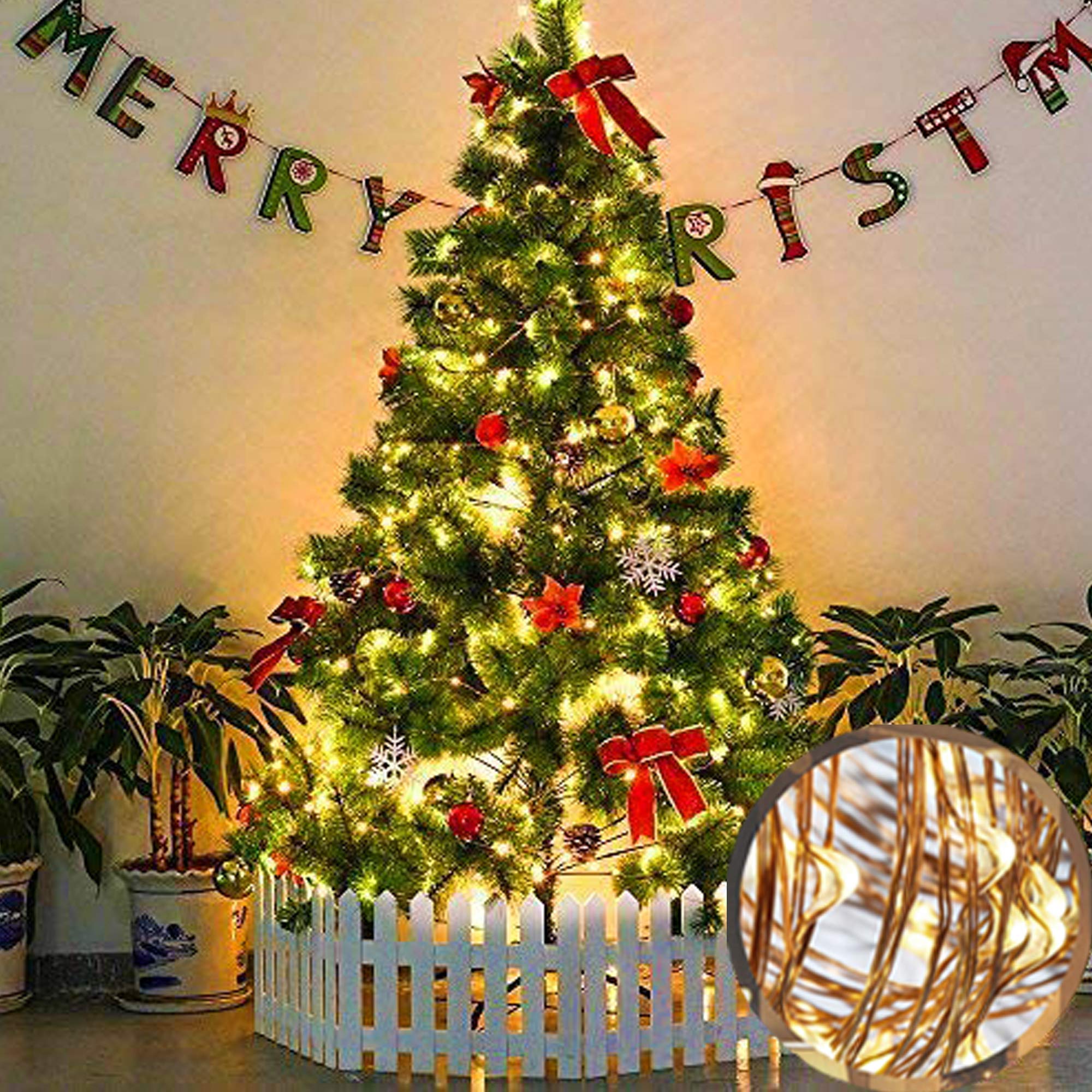 33Ft Battery Fairy Lights with Remote - 100LED 4 Pack for Bedroom & Outdoor Decor