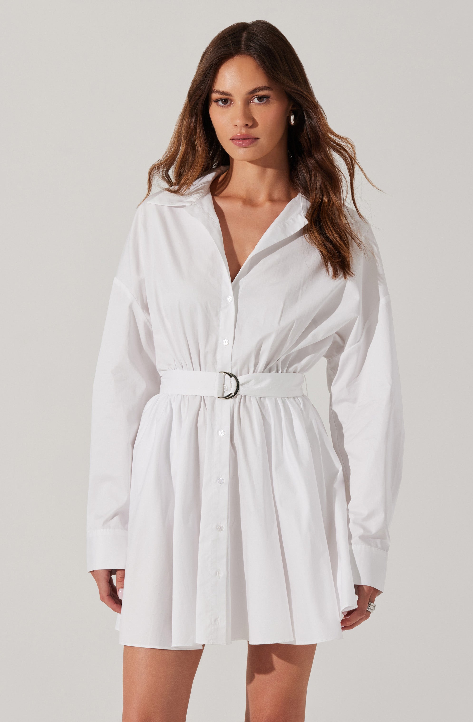 Winica Poplin Mini Dress - Women's Summer Short Sleeve Flowy Casual Dress for Beach, Party & Everyday Wear