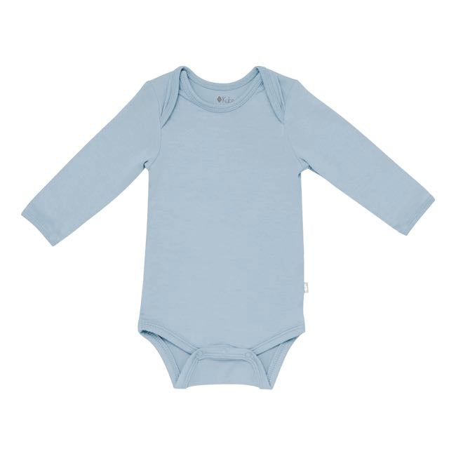 Kyte Baby Organic Cotton Long Sleeve Bodysuit - Soft Baby Onesie for Boys & Girls (Fog Color) - Perfect for Newborns, Infants & Toddlers - Ideal for Playtime, Sleepwear & Everyday Comfort