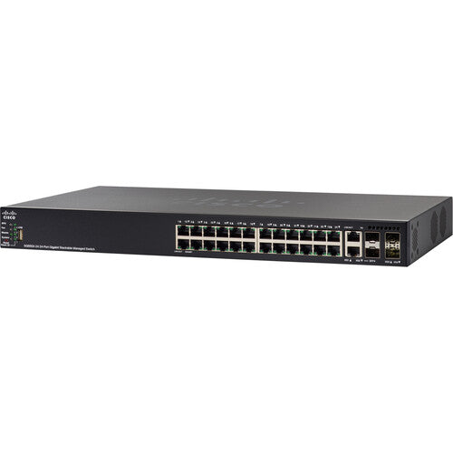 Cisco SG550X 24-Port Gigabit Stackable Managed Switch | 24MPP | Business Network Solution for Office & Data Center