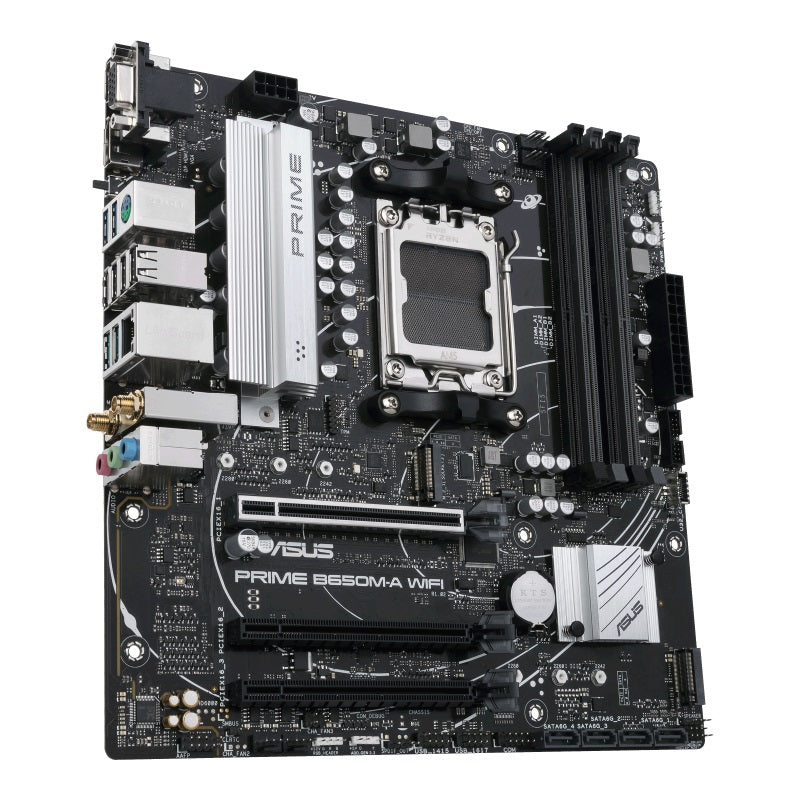 ASUS Prime B650M-A WiFi AMD AM5 mATX Gaming Motherboard - DDR5, PCIe 4.0, Dual M.2, USB-C - Perfect for PC Builds, Gaming Rigs & Content Creation Workstations