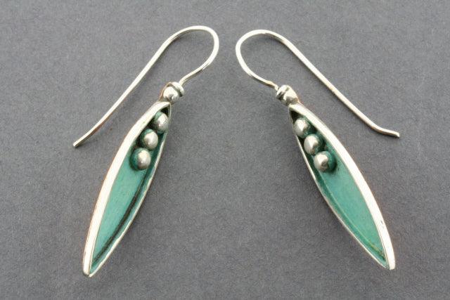 Patina Spear Earrings with 3 Beads - Boho Tribal Jewelry for Women - Perfect for Festivals, Parties & Everyday Wear